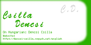 csilla dencsi business card